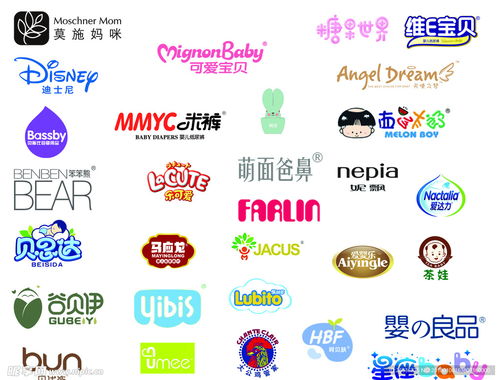 婴幼儿用品标志设计图 logo设计